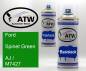 Preview: Ford, Spinet Green, AJ / M7427: 400ml Sprühdose + 400ml Klarlack - Set, von ATW Autoteile West.